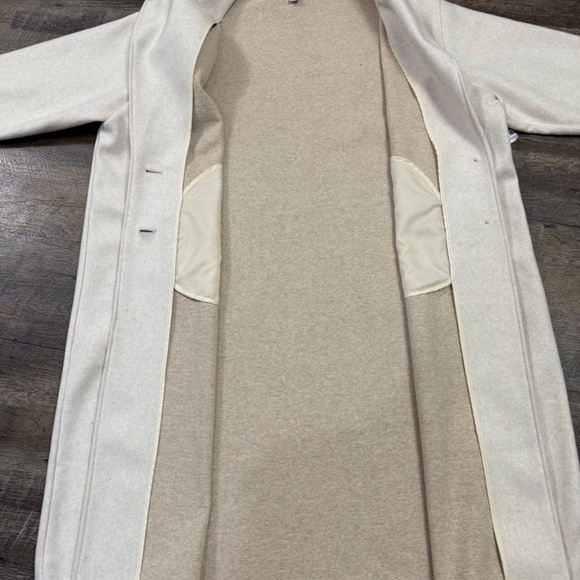 Old Navy Womens 3X Cream Longline Coat Jacket Oversized Button Front - Picture 2 of 13
